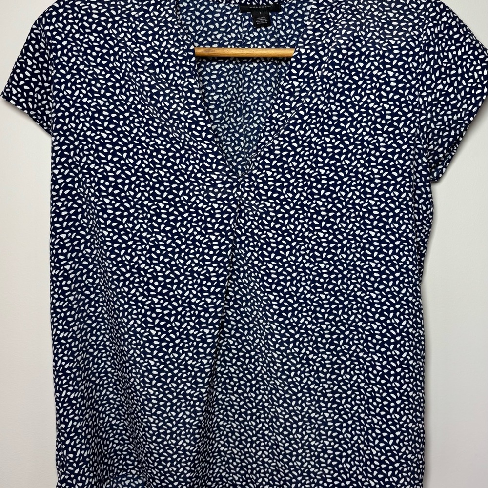 Halogen Blue Patterned Women's Top - Picture 6 of 8